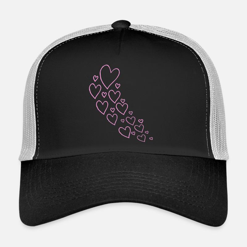 Ascending Pink Hearts Trucker Cap