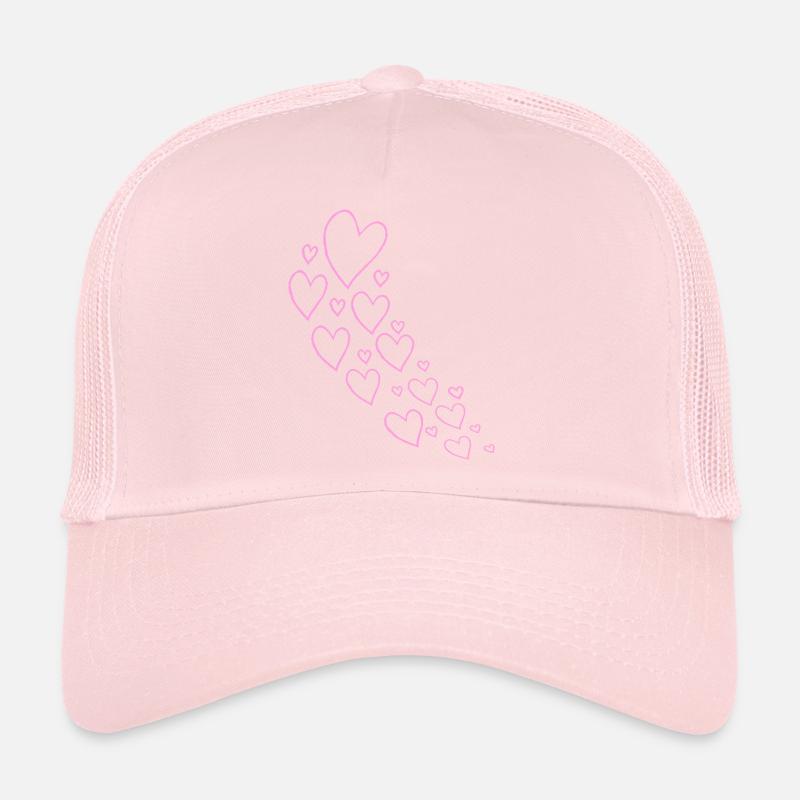 Cœurs roses ascendants Casquette trucker 