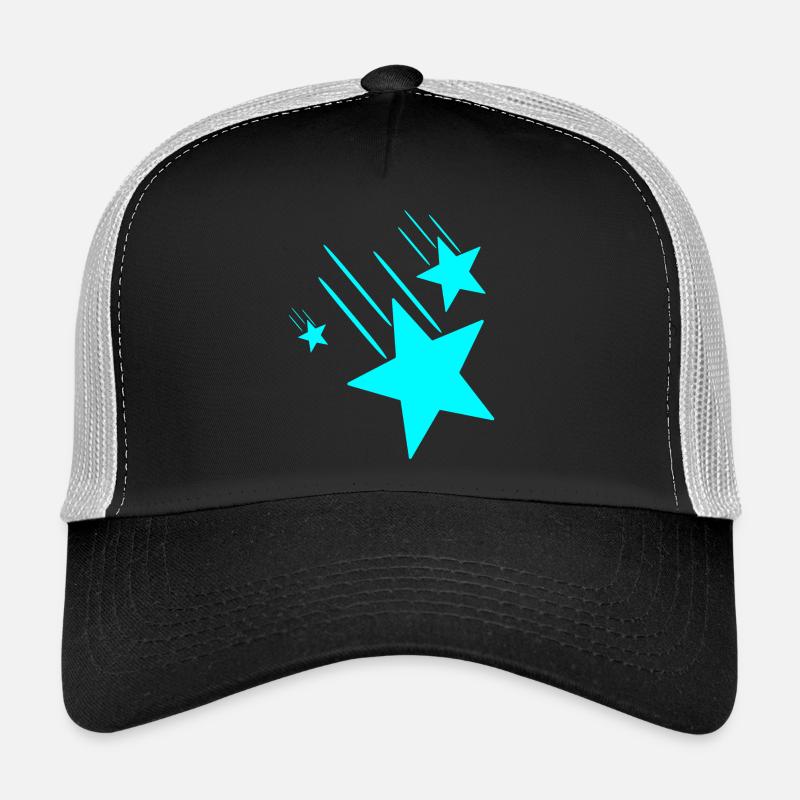 3 Turquoise Stars Trucker Cap