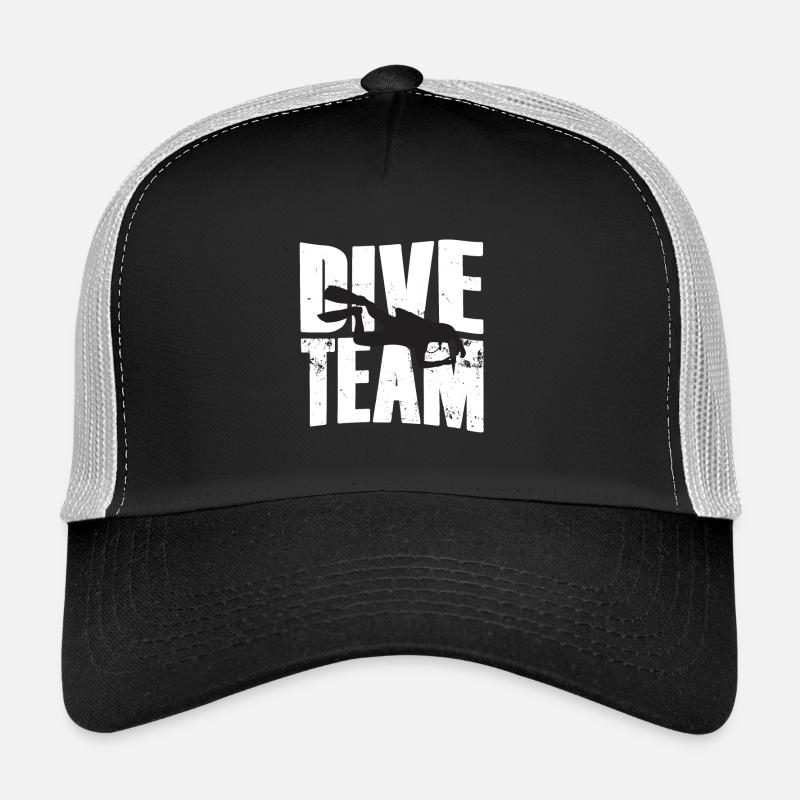 Équipe de plongée Diver Silhouette - Casquette trucker  - noir/gris pierre