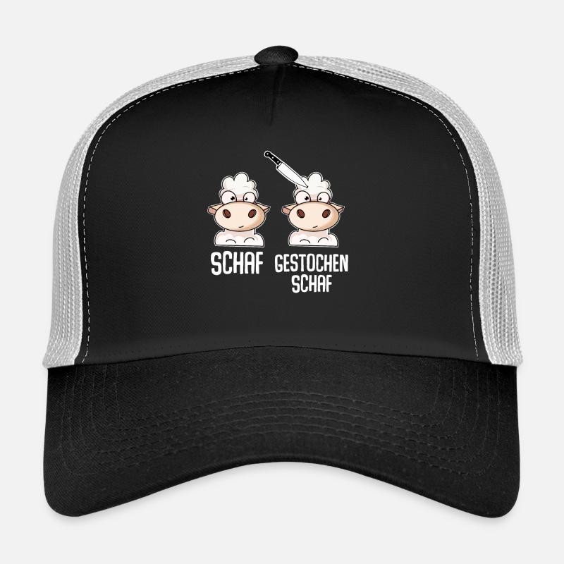 Schaf Gestochen Schaf - Trucker Cap - Schwarz/Steingrau