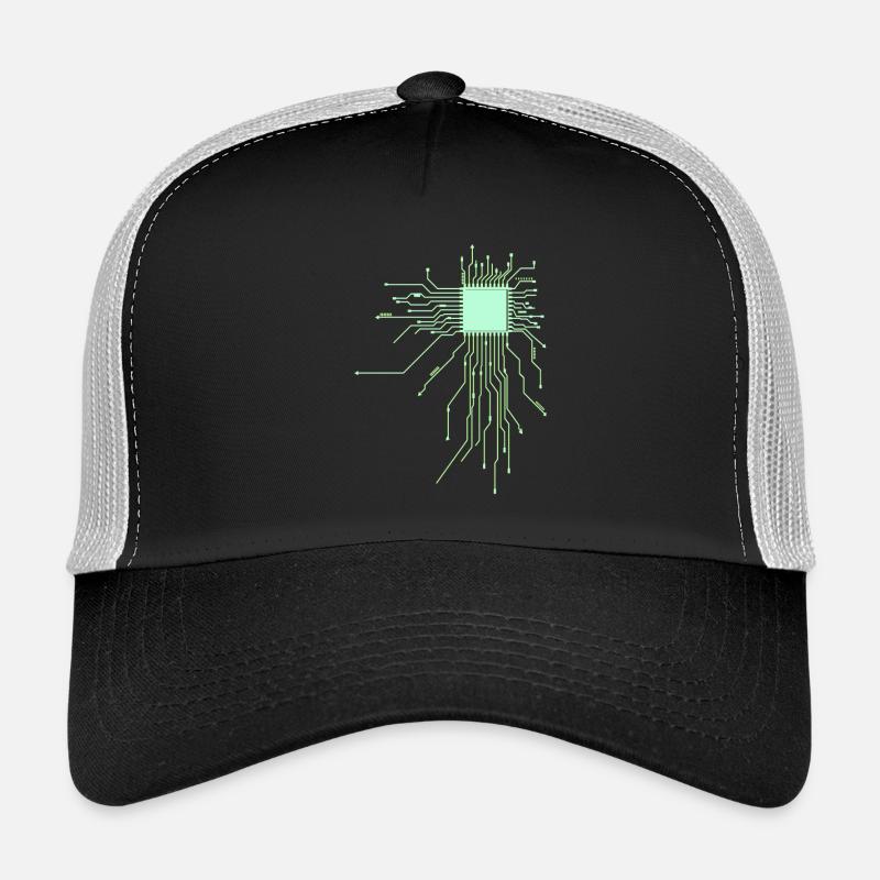 platine Core cpu Computer Nerd pc humor geek code - Trucker Cap - Schwarz/Steingrau