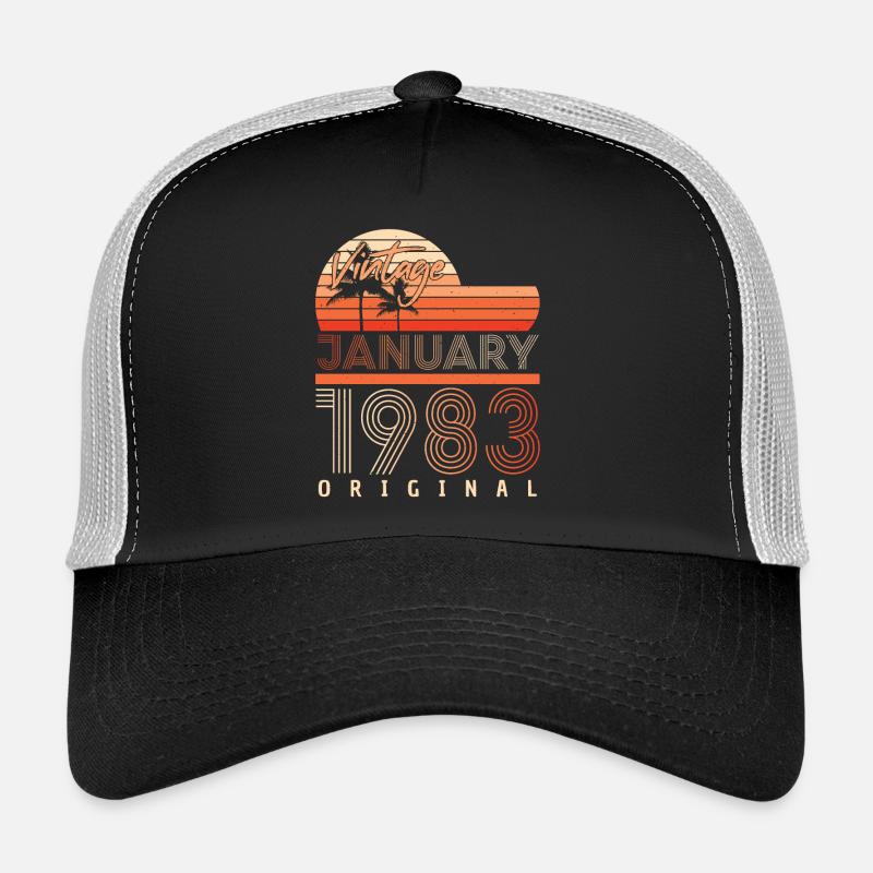 Born January 1983 Vintage Trucker Cap