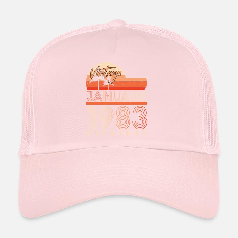 Né janvier 1983 Millésime Casquette trucker 
