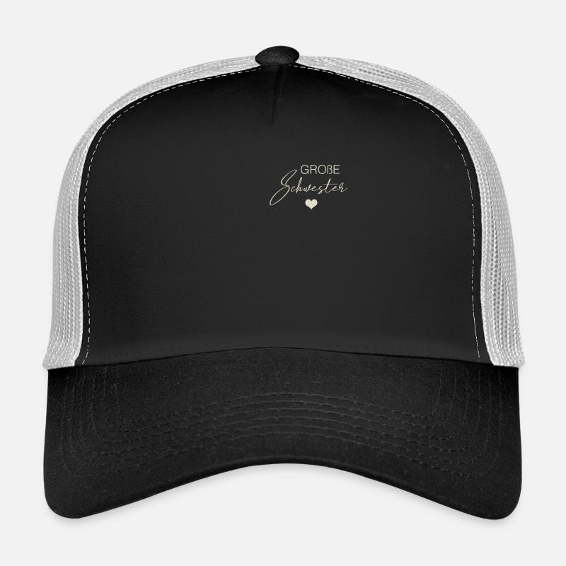 Große Schwester - Trucker Cap - Schwarz/Steingrau