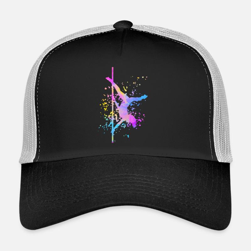 Pole Dance Fitness Couleur Splash Pole Dance Casquette trucker 