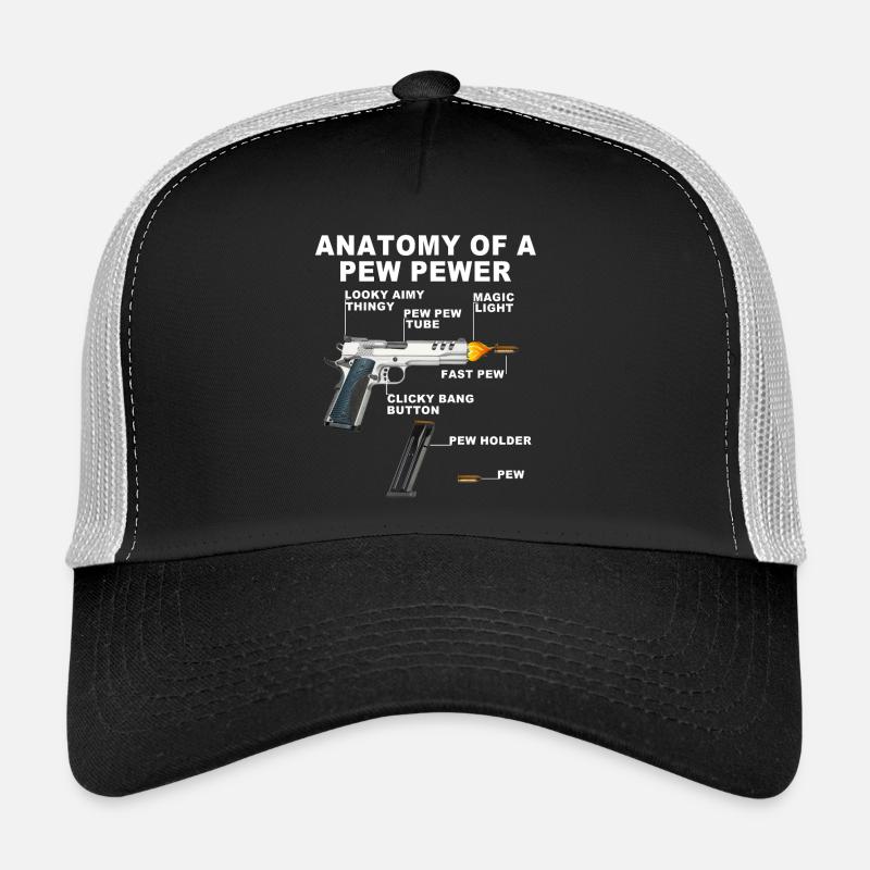 Anatomie eines Pew pewer Trucker Cap