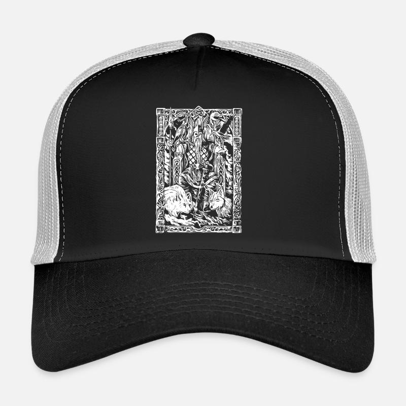 Table viking avec loups et corbeaux Casquette trucker 