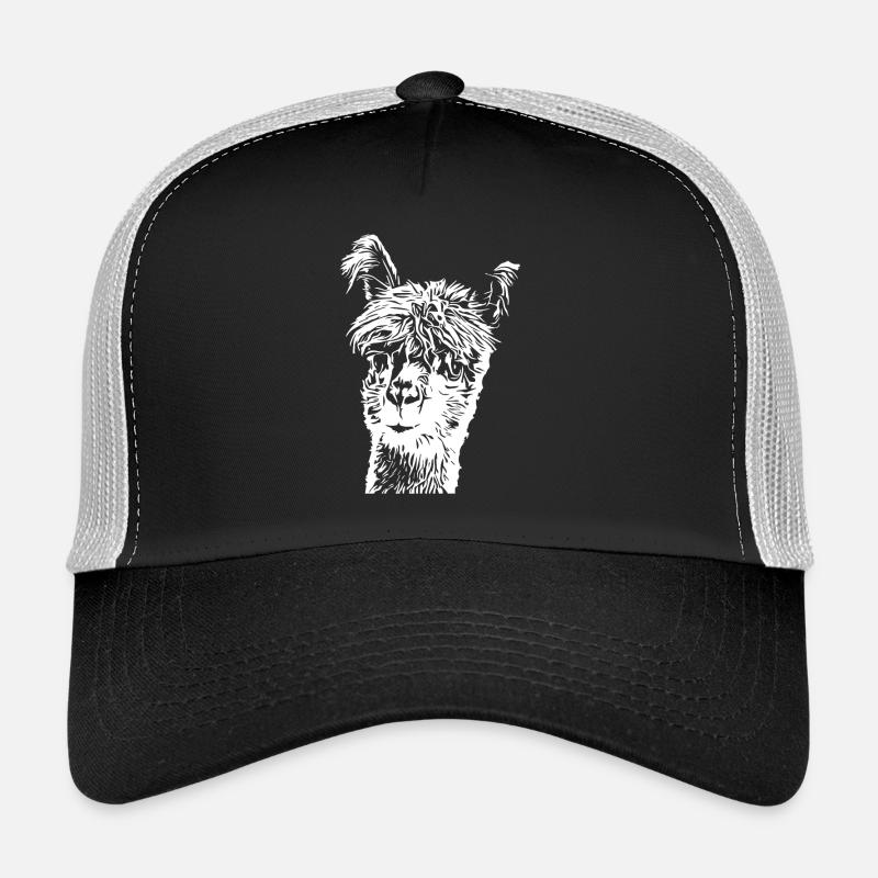 Lama Alpaca - Trucker Cap - black/stone grey