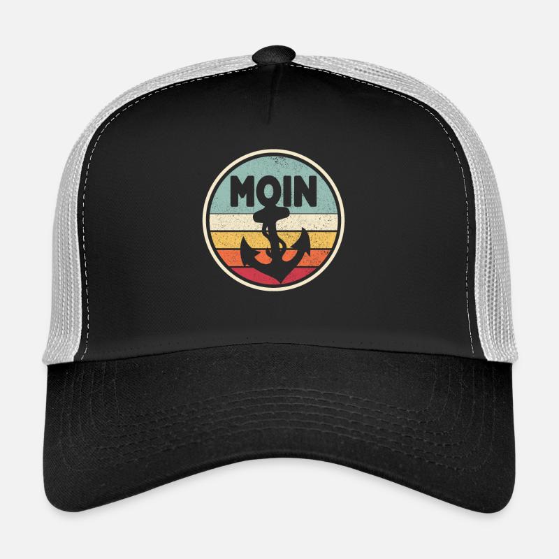 Moin Anker Plattdeutsch Ostfriesland Küste Nordsee Trucker Cap