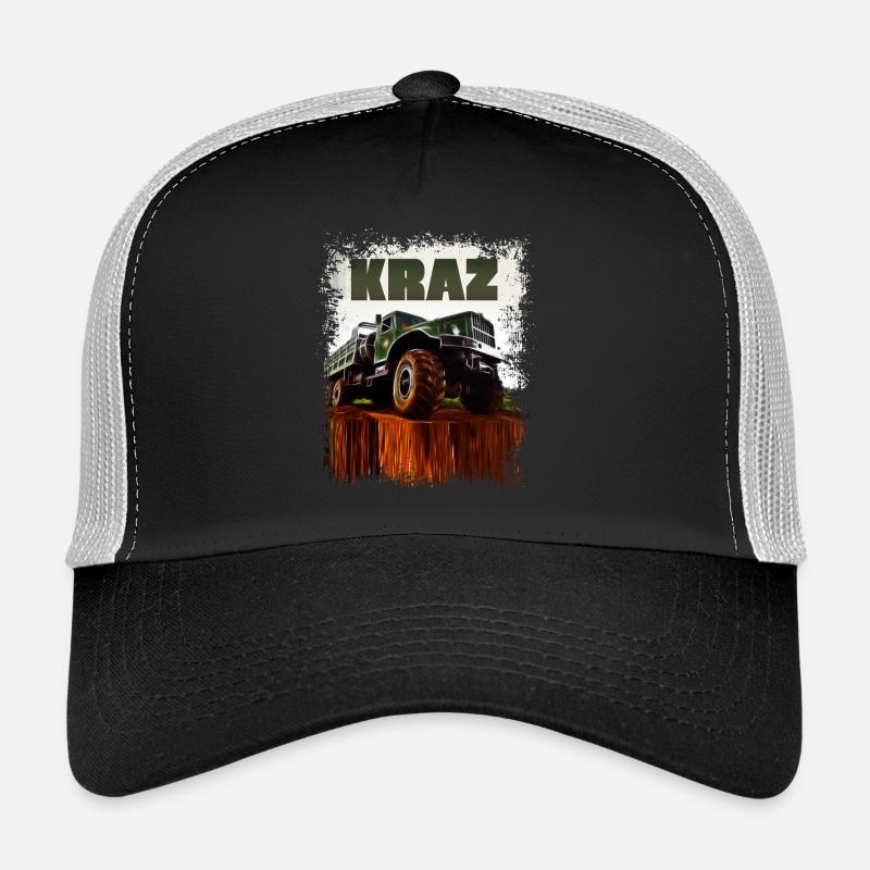 KRAZ LKW - Trucker Cap - Schwarz/Steingrau