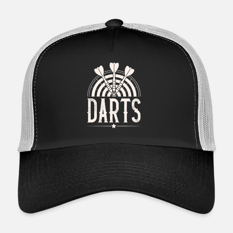 Dart Darten Darts - Trucker Cap - Schwarz/Steingrau