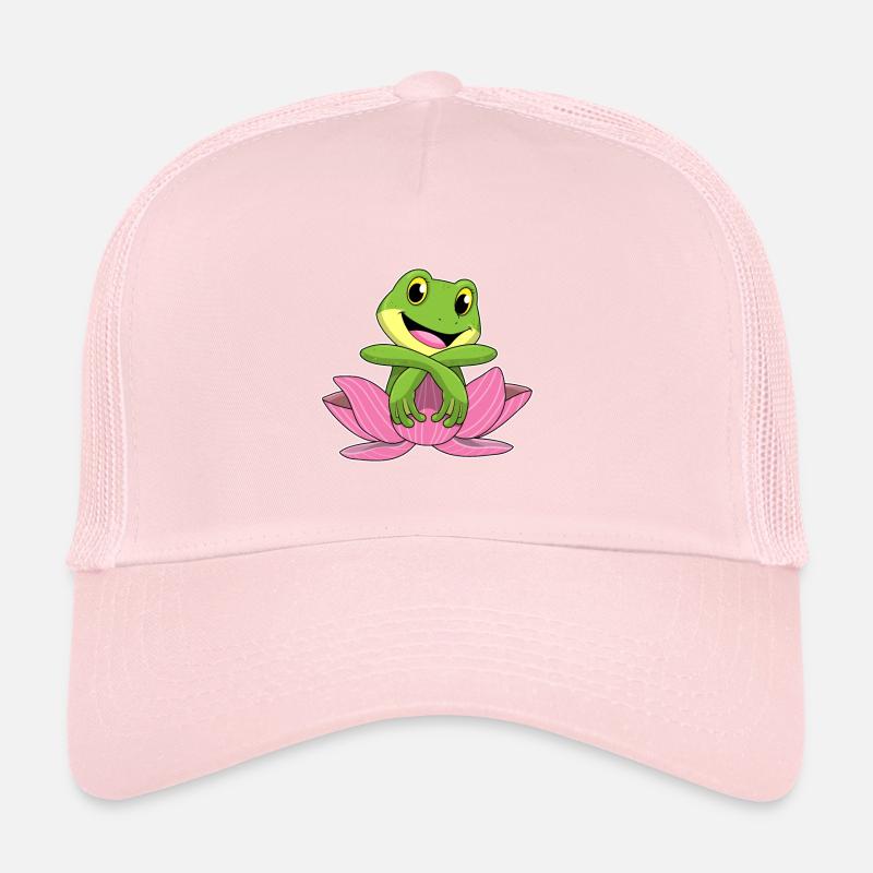 Grenouille à la fleur de lotus Casquette trucker 
