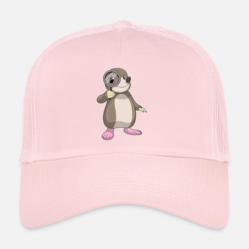Mole Detective Magnifying Glass Trucker Cap