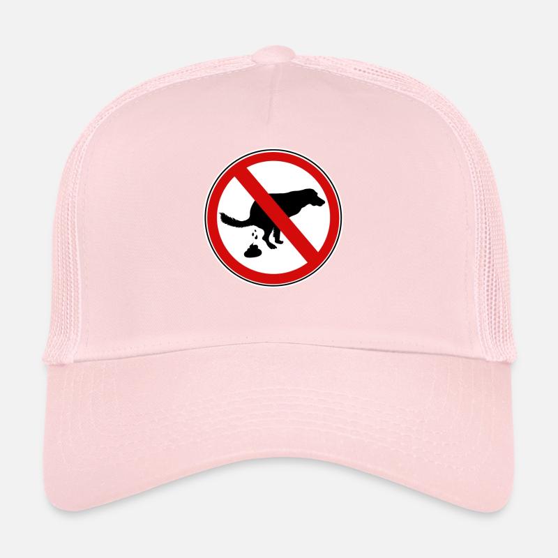 Panneau d’interdiction de merde pour chiens Casquette trucker 