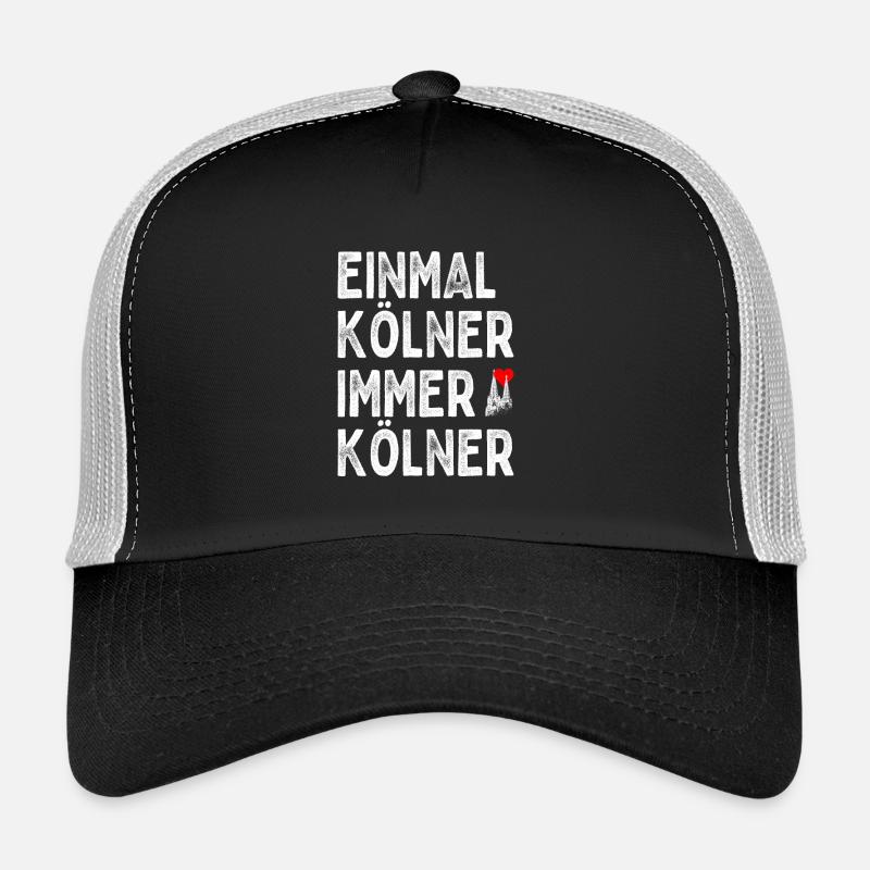 Köln Einmal Kölner Immer Kölner Karneval Kölsch - Trucker Cap - Schwarz/Steingrau
