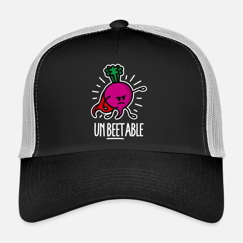 Drôle de betterave Betterave Super-héros Jeu de mots Dessin animé Casquette trucker 