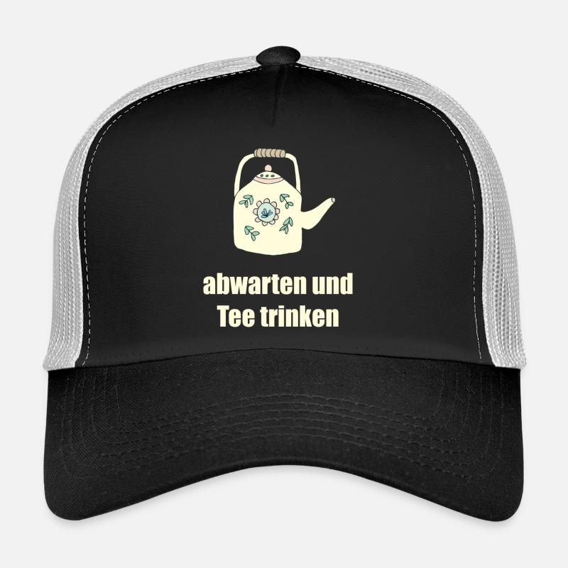 teetrinken 2 - Trucker Cap - Schwarz/Steingrau