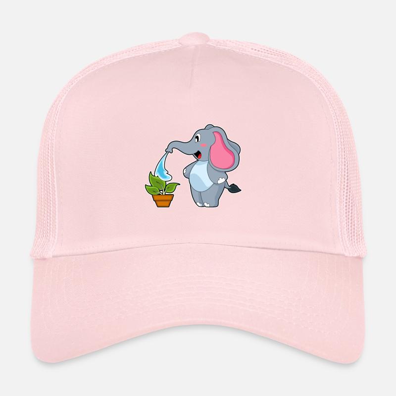 Éléphant avec plante Casquette trucker 