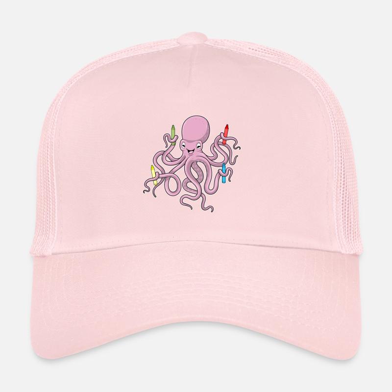 Poulpe aux crayons de cire Casquette trucker 
