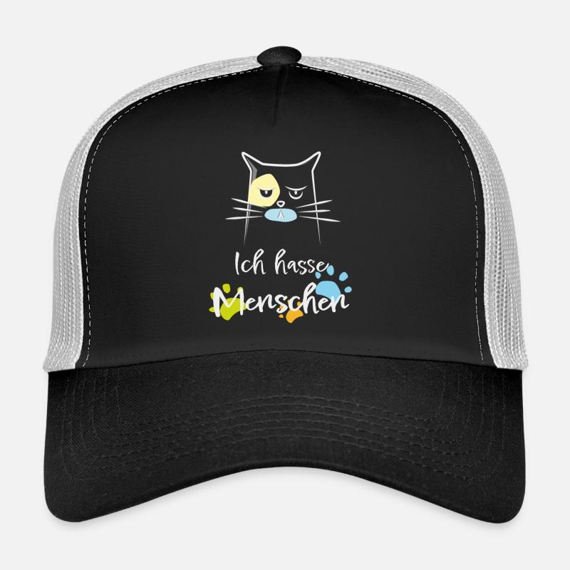 Ich hasse Menschen! Katze, Miesepeter Trucker Cap