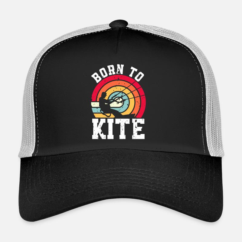Kitesurfen Kitesurf Kitesurfer Kiteboard - Trucker Cap - Schwarz/Steingrau