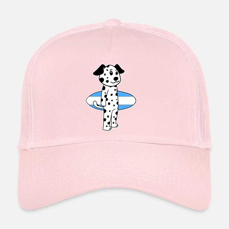 Surfboard Hund Dalmatiner Surfen Geschenk Trucker Cap