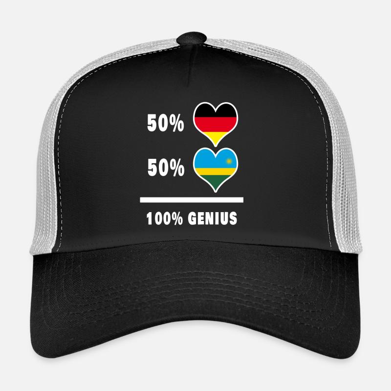 Germany and Rwanda 100% Brilliant / Gift Trucker Cap