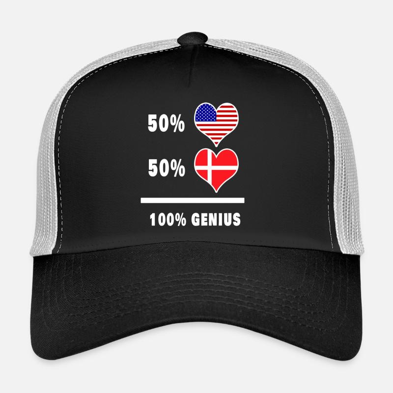Conception ingénieuse du drapeau des États-Unis et du Danemark Casquette trucker 
