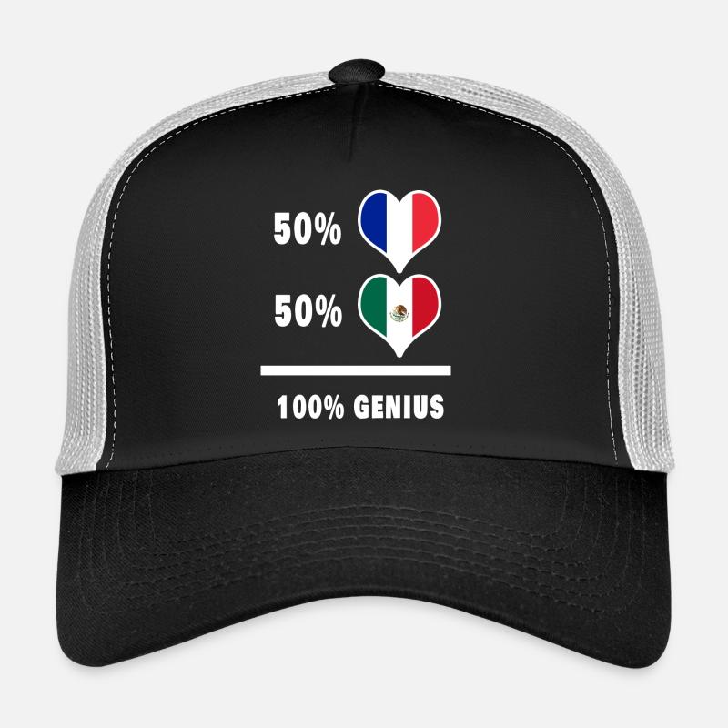 Frankreich und Mexiko Genius / Geschenk Trucker Cap