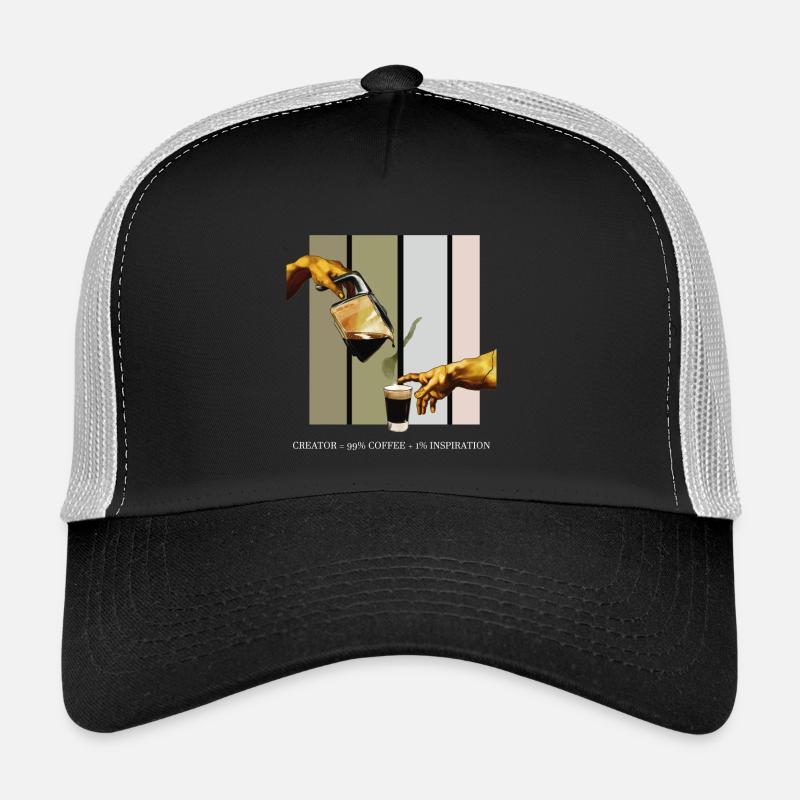Coffee art: creativity and enjoyment in a mix Trucker Cap