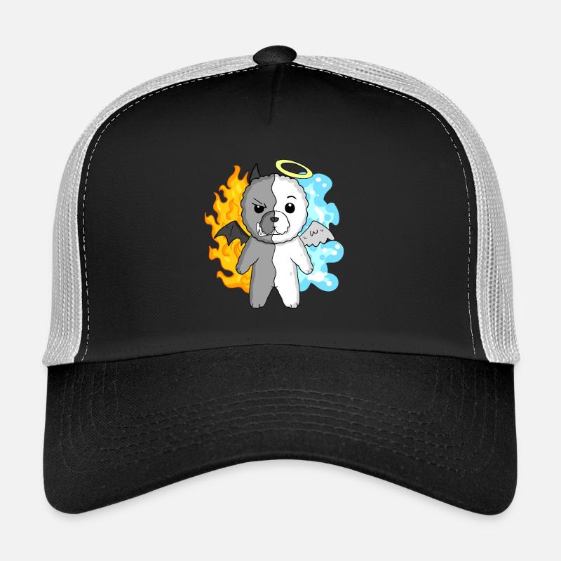 Dog Bichon Frise - Angel and Devil Trucker Cap
