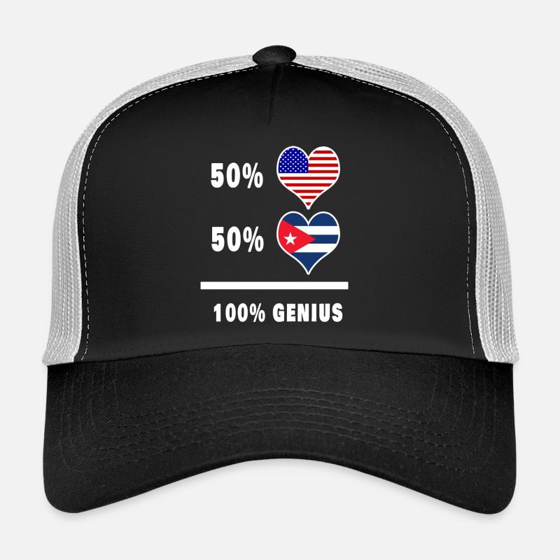 USA and Cuba genius flag design Trucker Cap