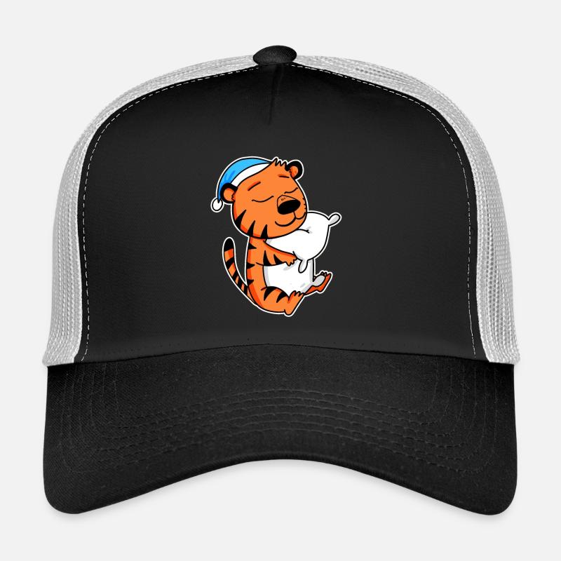 Tigre avec oreiller et bonnet de couchage Casquette trucker 