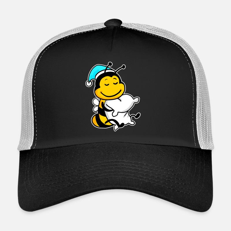 Bee with pillow and sleeping cap Trucker Cap