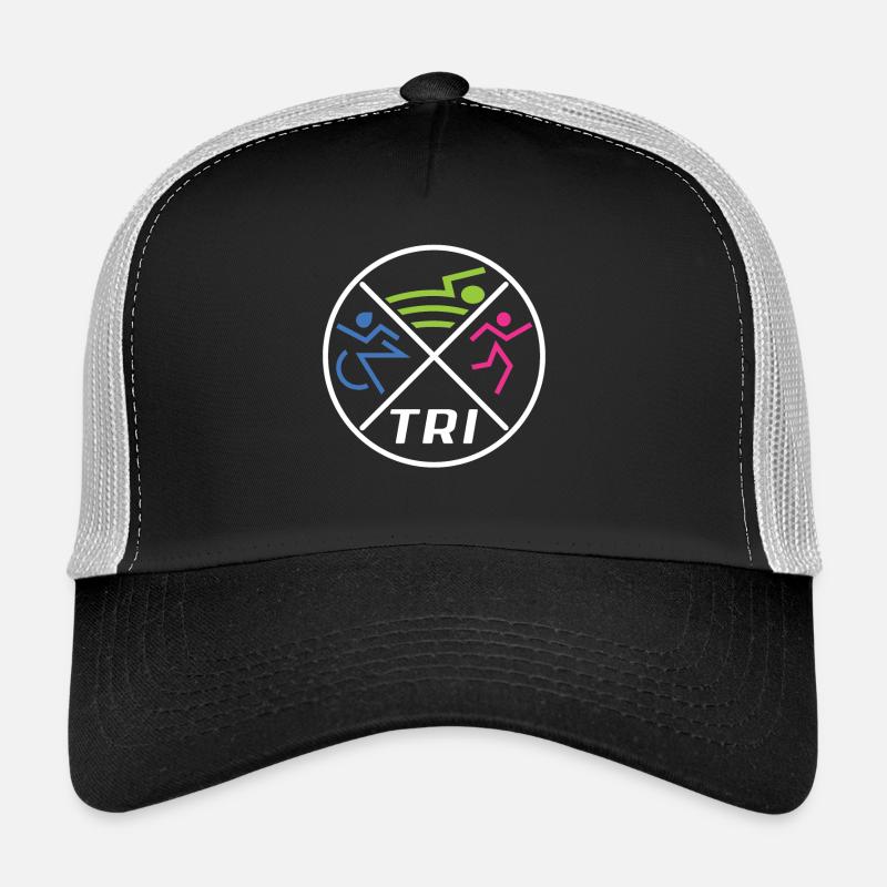 Frauen Triathlon - Trucker Cap - Schwarz/Steingrau