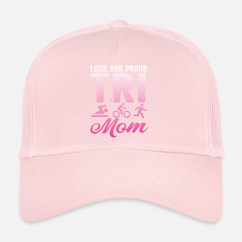 Loud And Proud Tri Mom Triathlete Trucker Cap