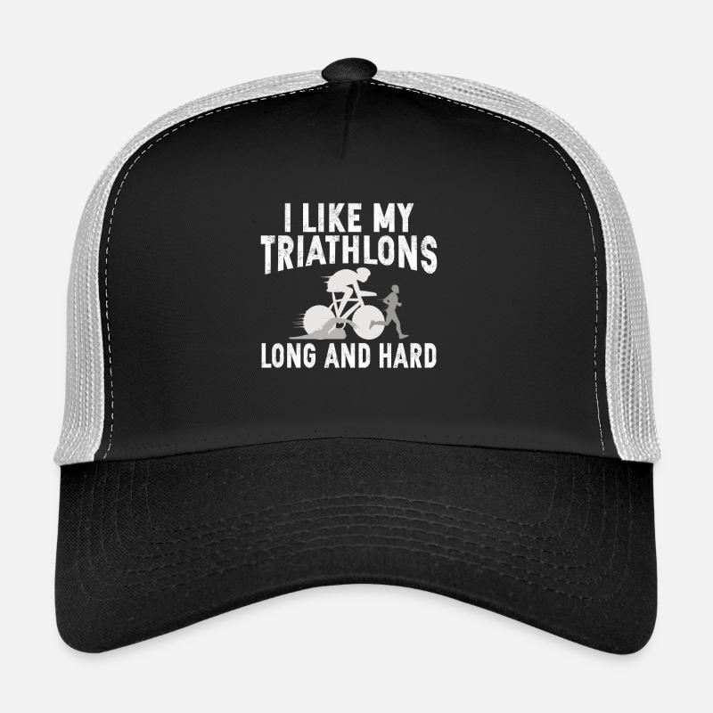 I like My Triathlons Long Triathlete Trucker Cap