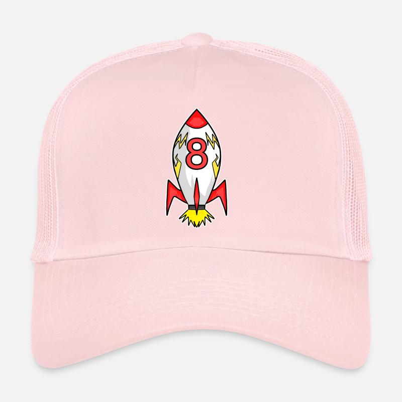Rocket Boy 8th Birthday Trucker Cap