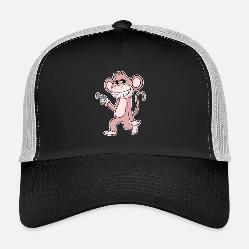 Affe mit Pistole Trucker Cap