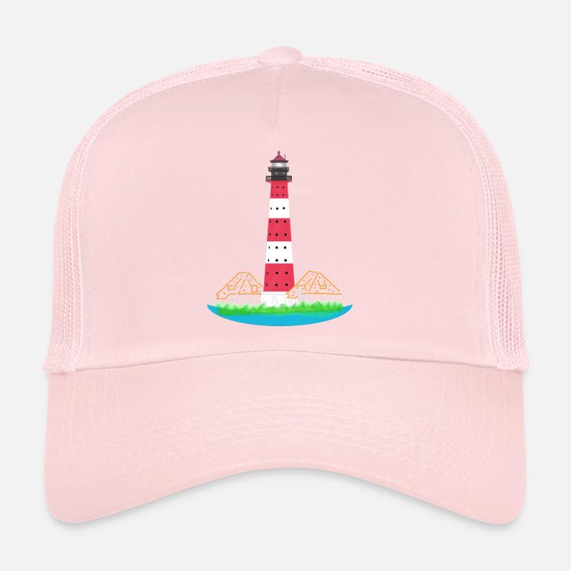 Leuchtturm Westerheversand, ohne Text, Nordsee Trucker Cap