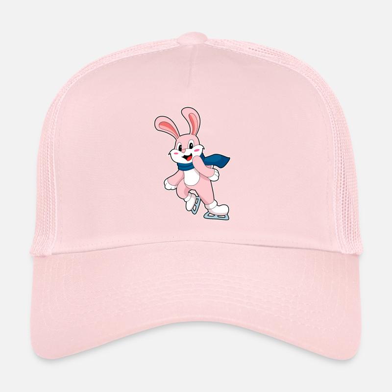 Rabbit Ice Skating Skates Trucker Cap