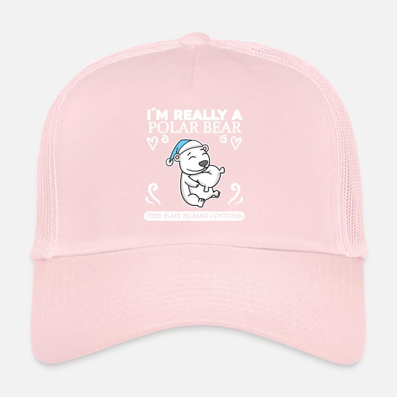 Ours blanc Casquette trucker 