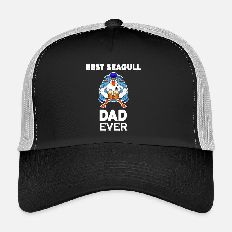 Daddy Daddy North Sea Best Seagull Dad Trucker Cap