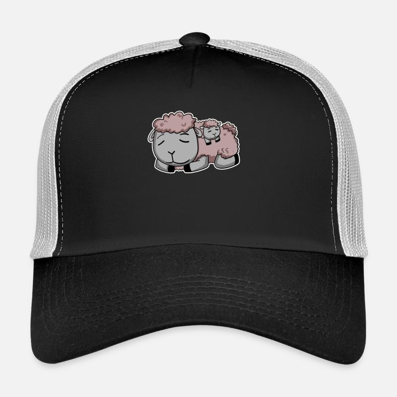 Moutons avec bébé moutons Casquette trucker 