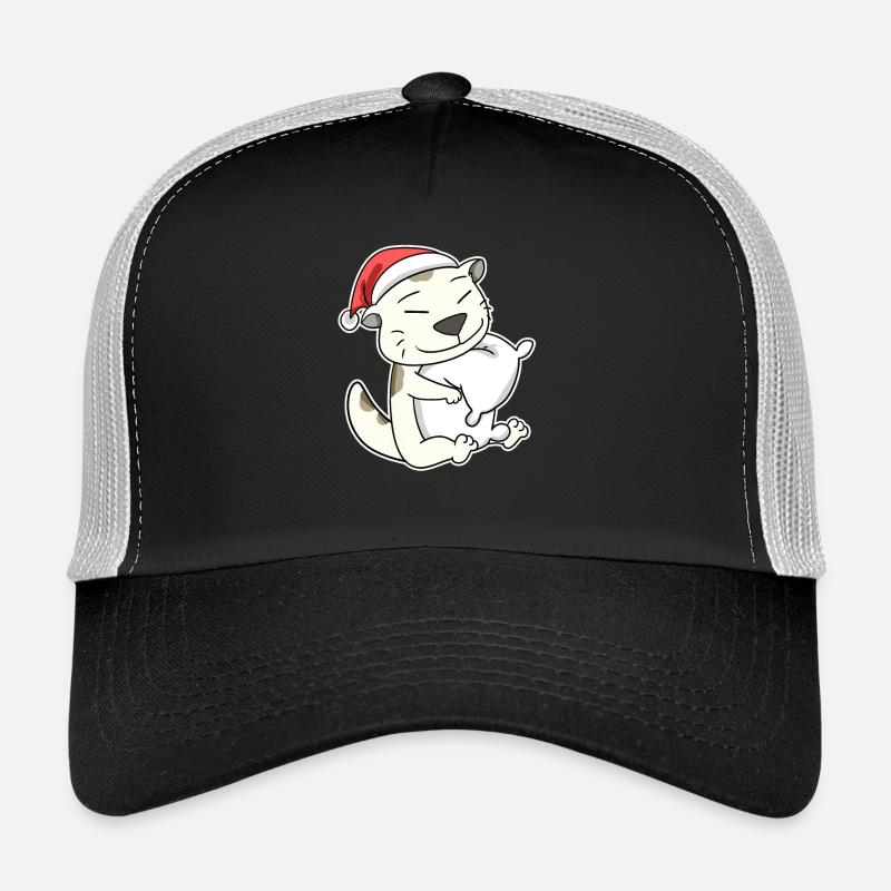 Devon Rex Chat Noël Sommeil Fatigué Casquette trucker 