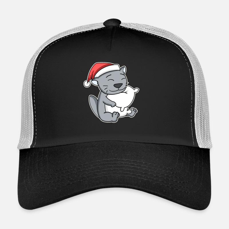 Britisch Kurzhaar Katze Weihnachten Schlafen Müde Trucker Cap