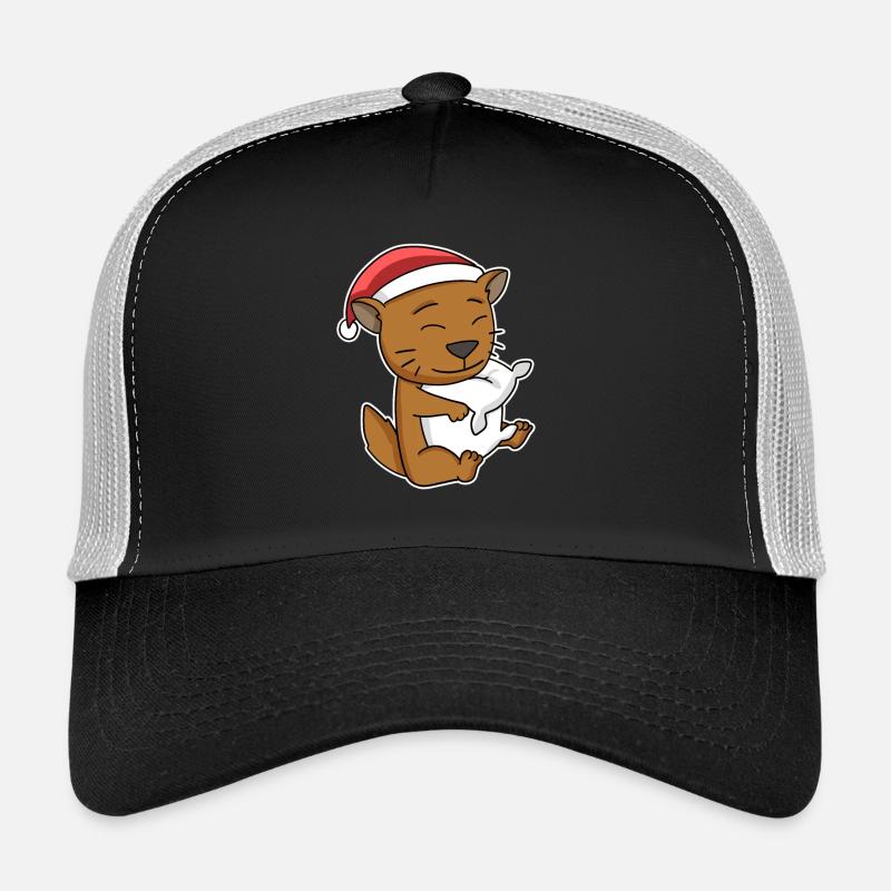 Chat somalien Noël Sleeping Tired Casquette trucker 