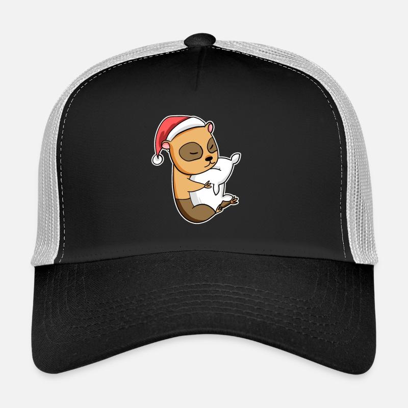 Écureuil sommeil de Noël Casquette trucker 
