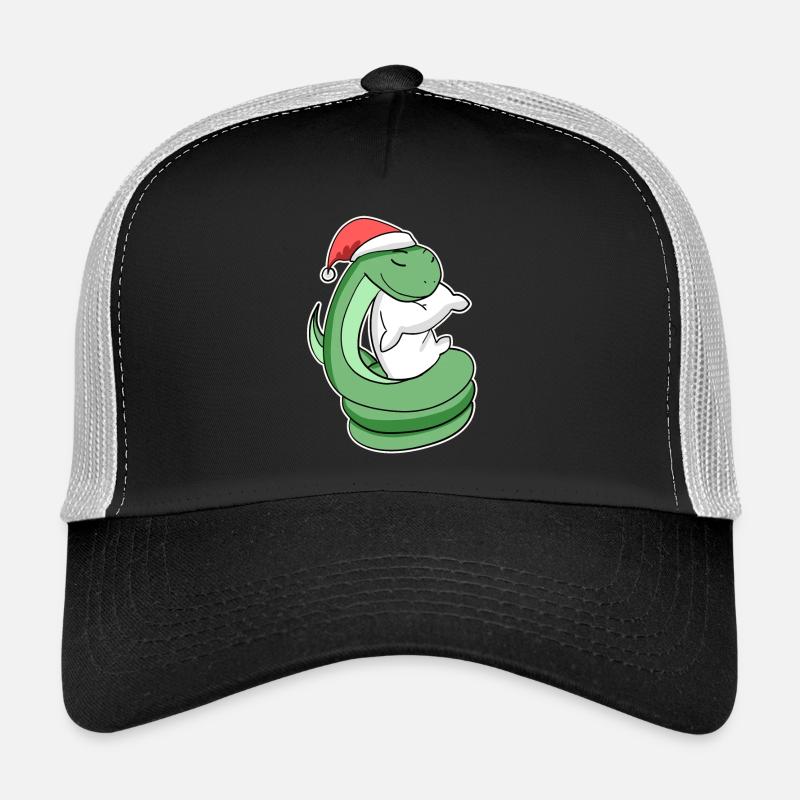 Serpent Noël Sommeil Sommeil Sommeil Sommeil Casquette trucker 